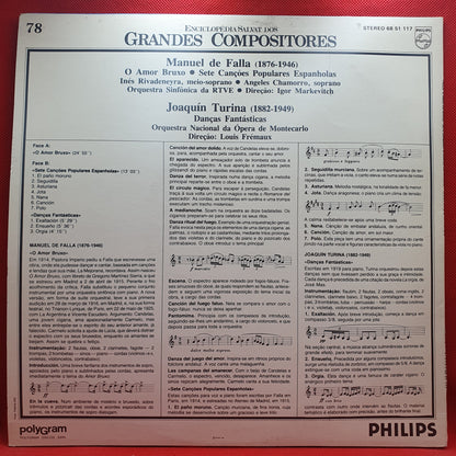 Manuel De Falla, Joaquín Turina ‎– O Amor Bruxo / Sete Canções Populares Espanholas / Danças Fantásticas