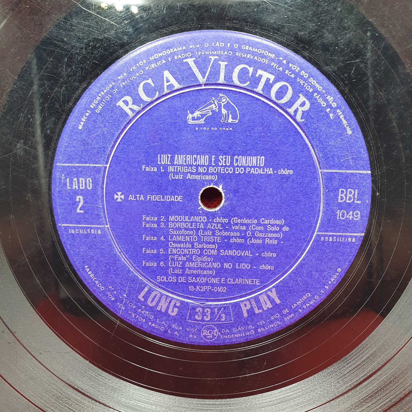 Luiz Americano E Seu Conjunto ‎– Solos De Clarinete E Saxofone
