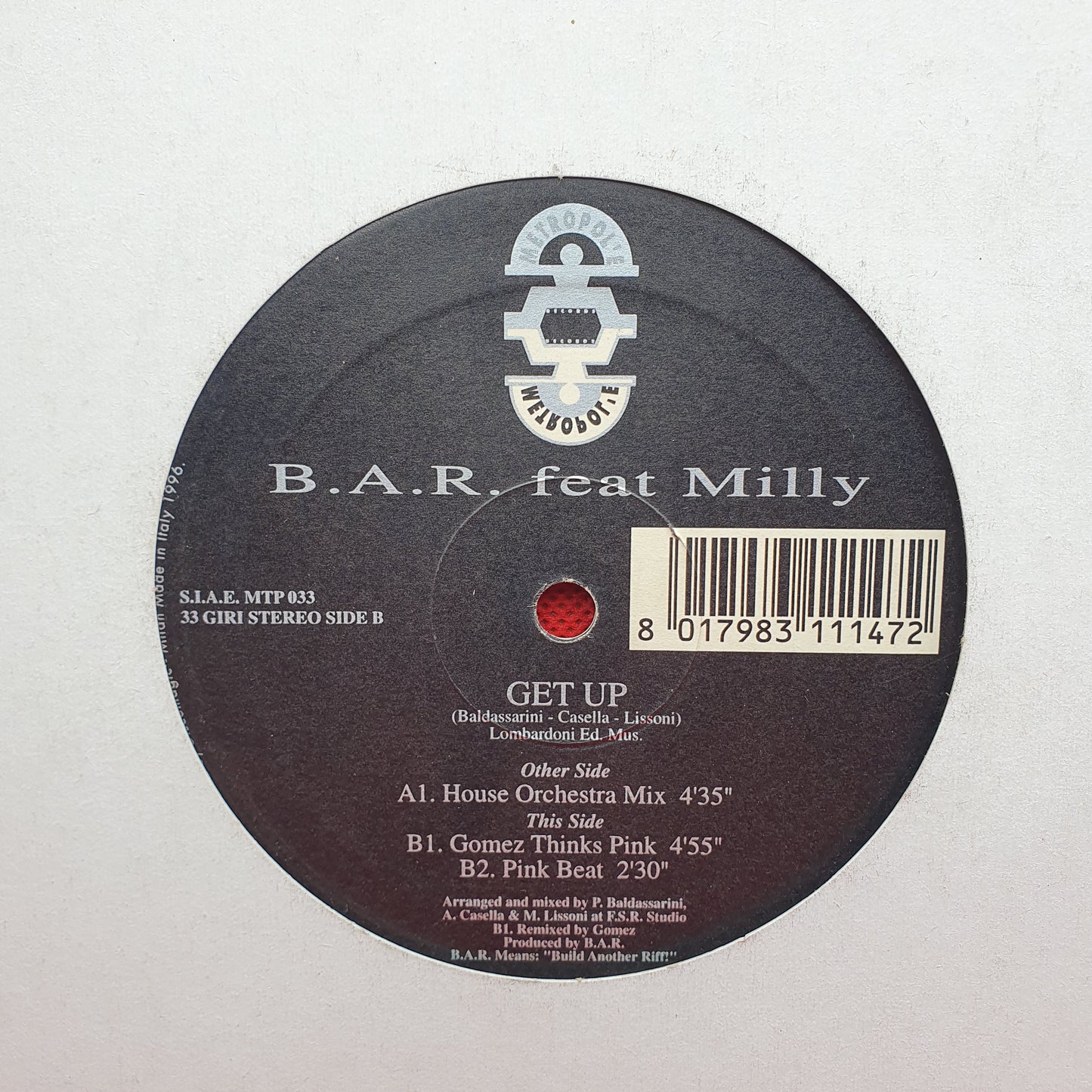 B.A.R. feat Milly ‎– Get Up