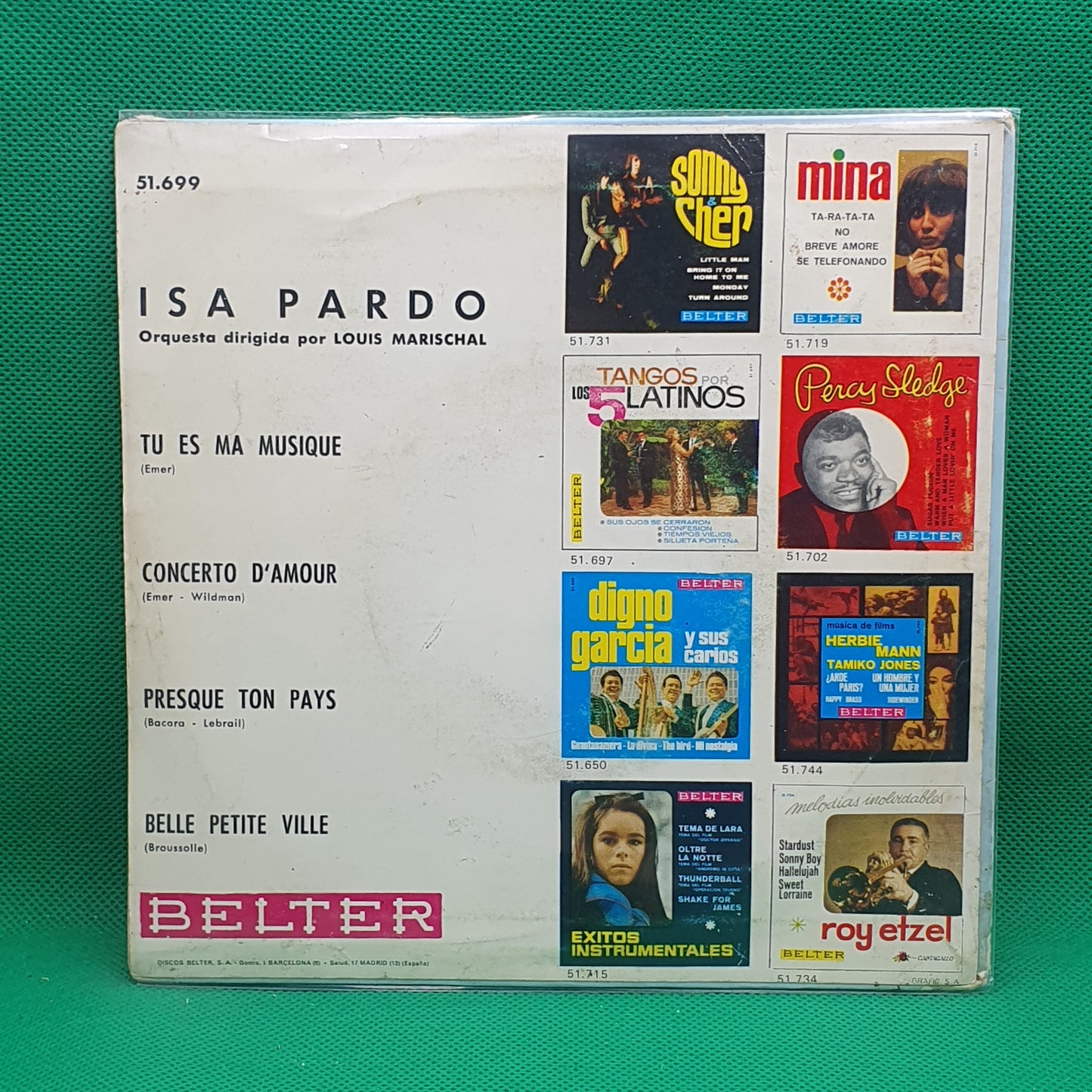 Isa Pardo ‎– Tu Es Ma Musique / Concerto D'Amour / Presque Ton Pays / Belle Petite Ville