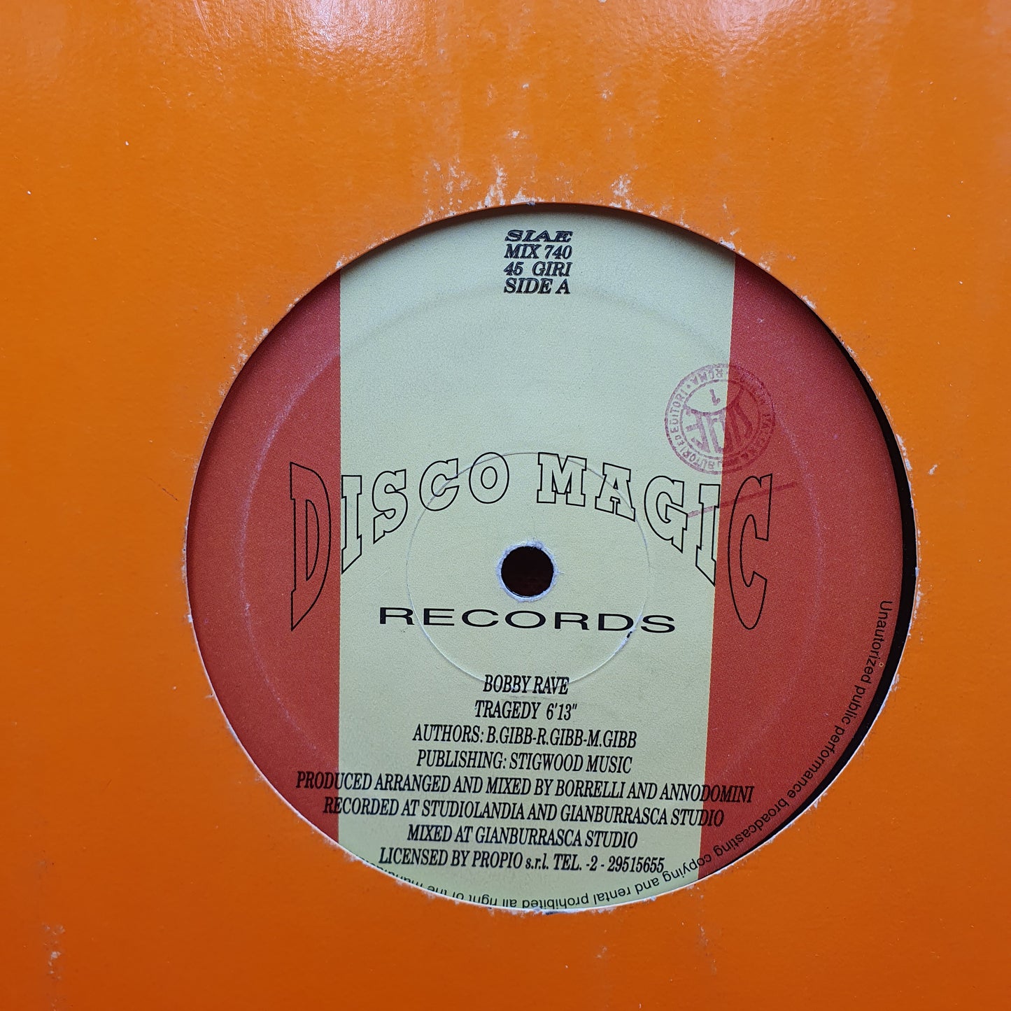 Bobby Rave ‎– Tragedy / Vita