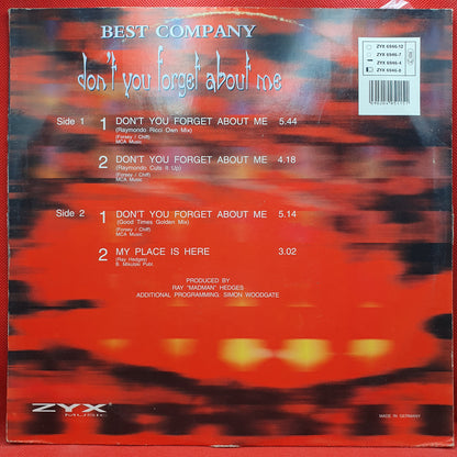 Best Company ‎– Don't You Forget About Me