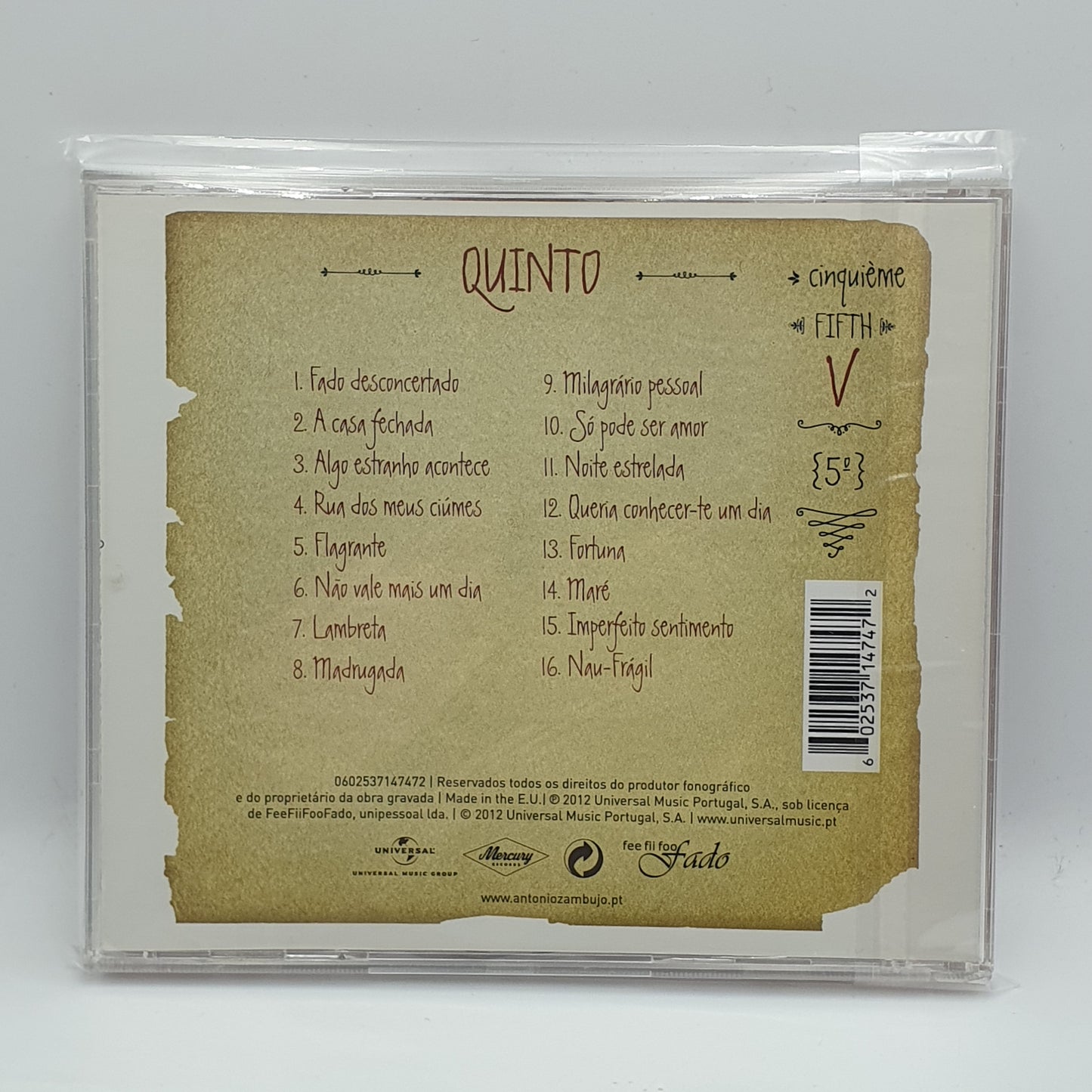 António Zambujo ‎– Quinto