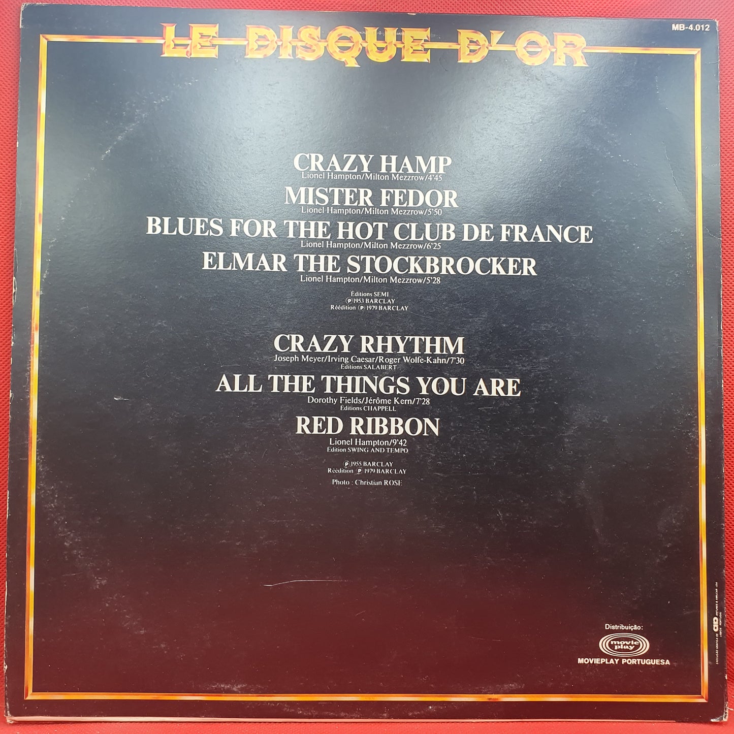 Lionel Hampton ‎– Le Disque D'or