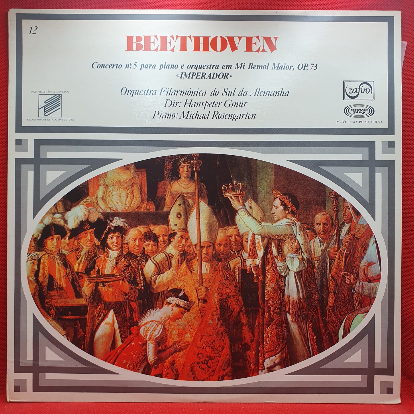 Beethoven, Hanspeter Gmür, Michael Rosengarten ‎– Concerto Nº5 Para Piano E Orquestra Em Mi Bemol Maior, Op.73 «Imperador»