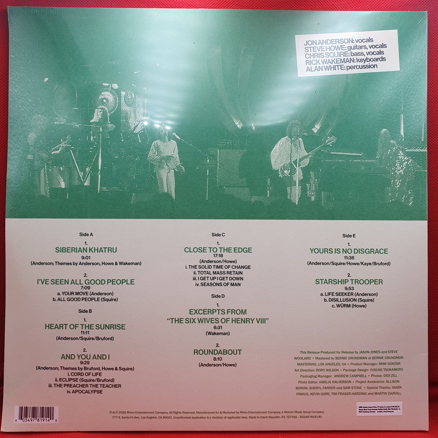 Yes ‎– Live At The Rainbow London, England 12/16/1972