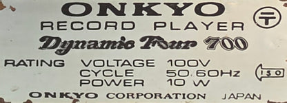 Aparelhagem VINTAGE - ONKYO Dynamic Four 700