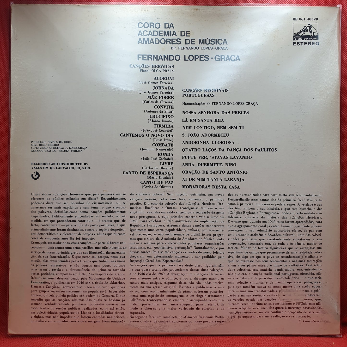 Fernando Lopes-Graça ‎– Canções Heróicas / Canções Regionais Portuguesas