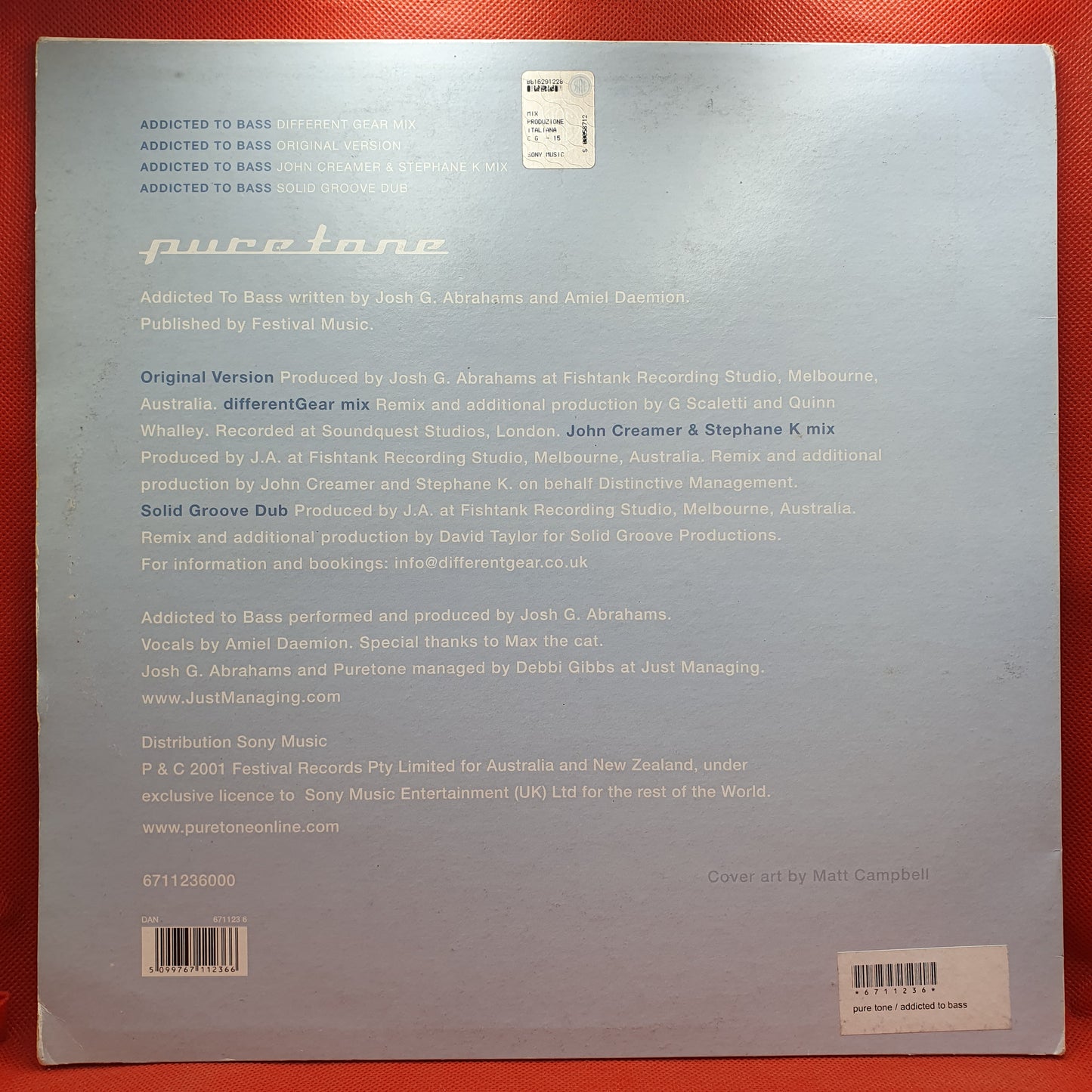 Puretone ‎– Addicted To Bass