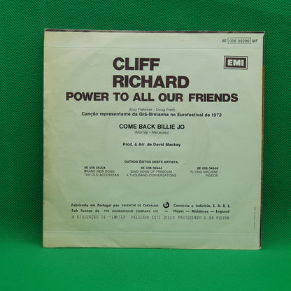 Cliff Richard ‎– Power To All Our Friends