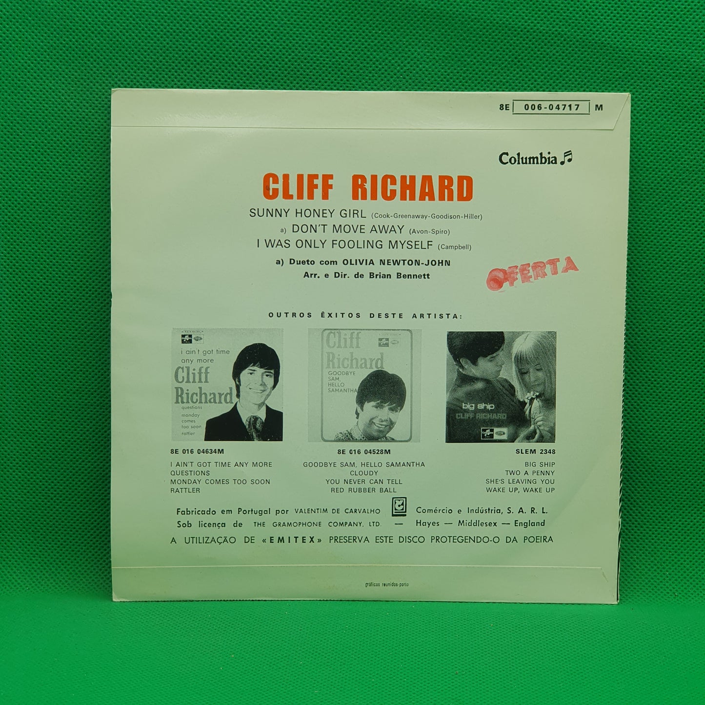 Cliff Richard ‎– Sunny Honey Girl