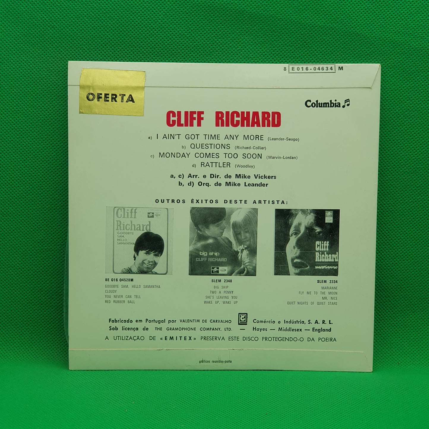 Cliff Richard ‎– I Ain't Got Time Anymore