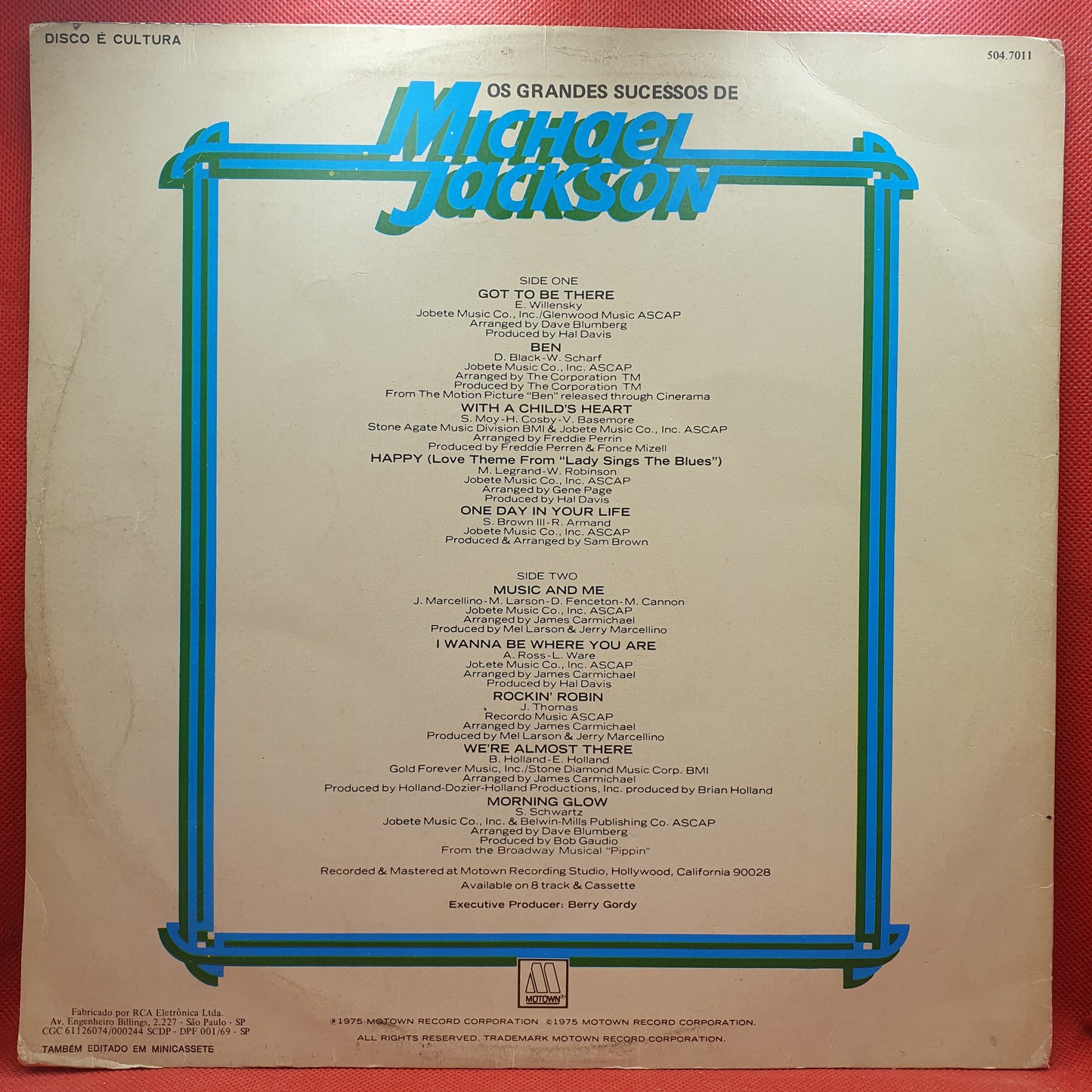 Michael Jackson ‎– Os Grandes Sucessos De Michael Jackson