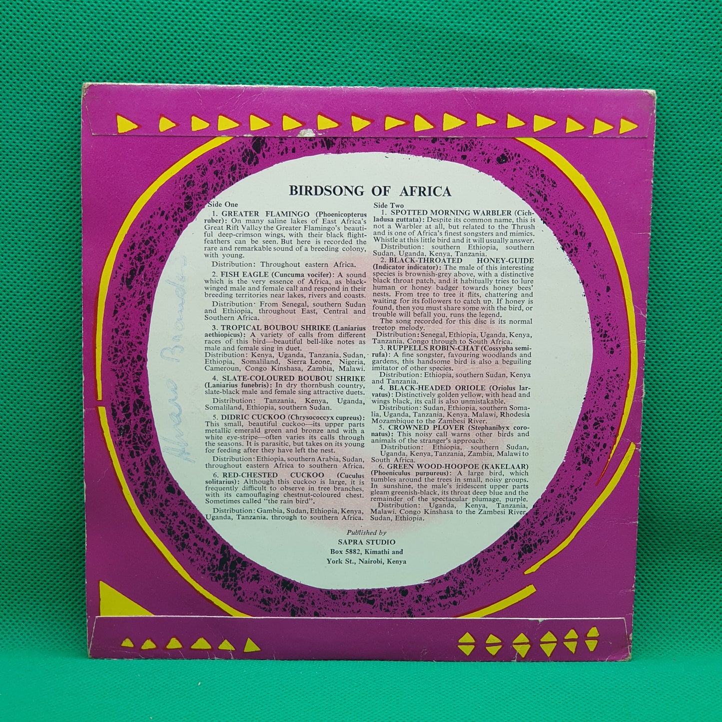 Unknown Artist ‎– Heartbeat Of Africa - Series 2: Birdsong Of Africa