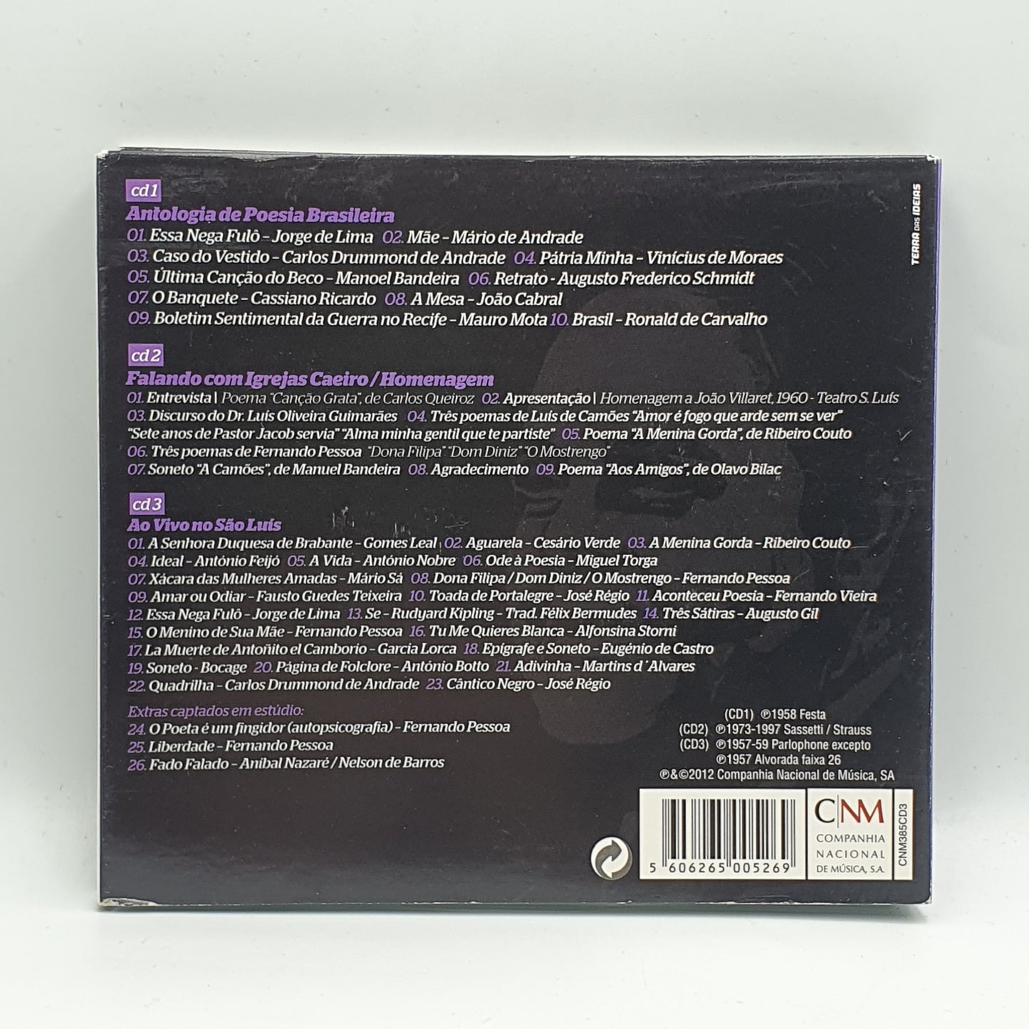 João Villaret ‎– Antologia De Poesia Brasileira / Homenagem Ao Vivo No São Luís