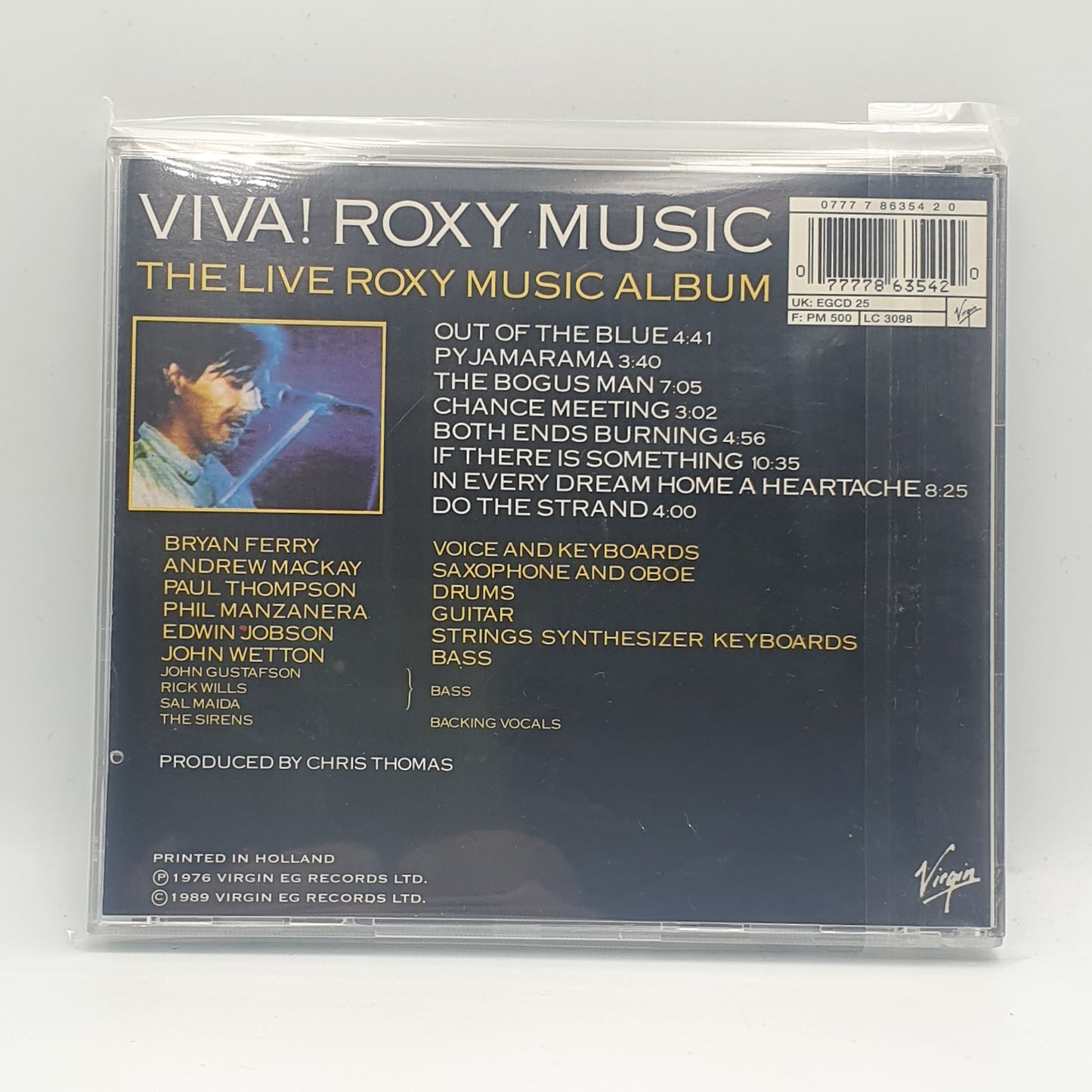 Roxy Music ‎– Viva! Roxy Music - The Live Roxy Music Album