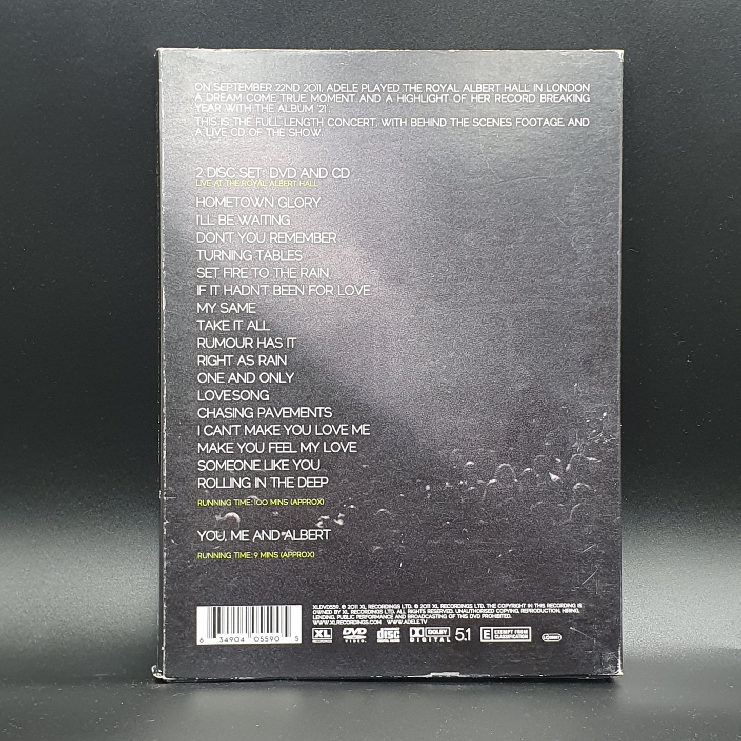 Adele ‎– Live At The Royal Albert Hall