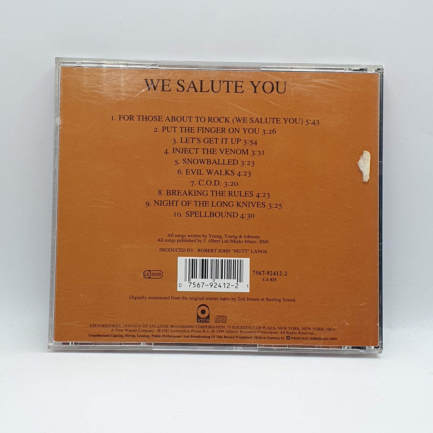 AC/DC ‎– For Those About To Rock We Salute You