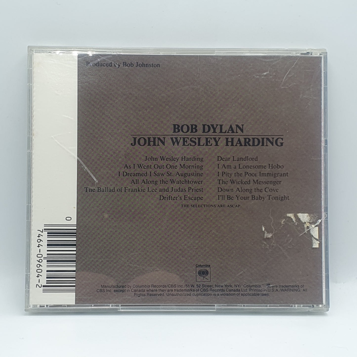 Bob Dylan ‎– John Wesley Harding