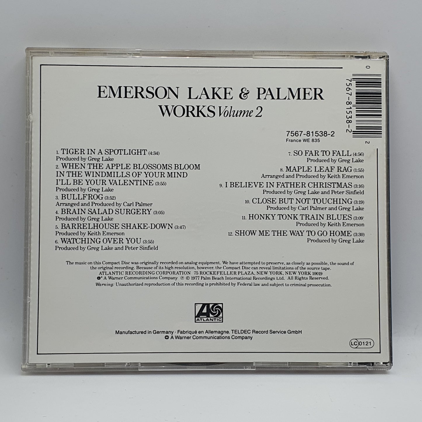 Emerson Lake & Palmer ‎– Works (Volume 2)