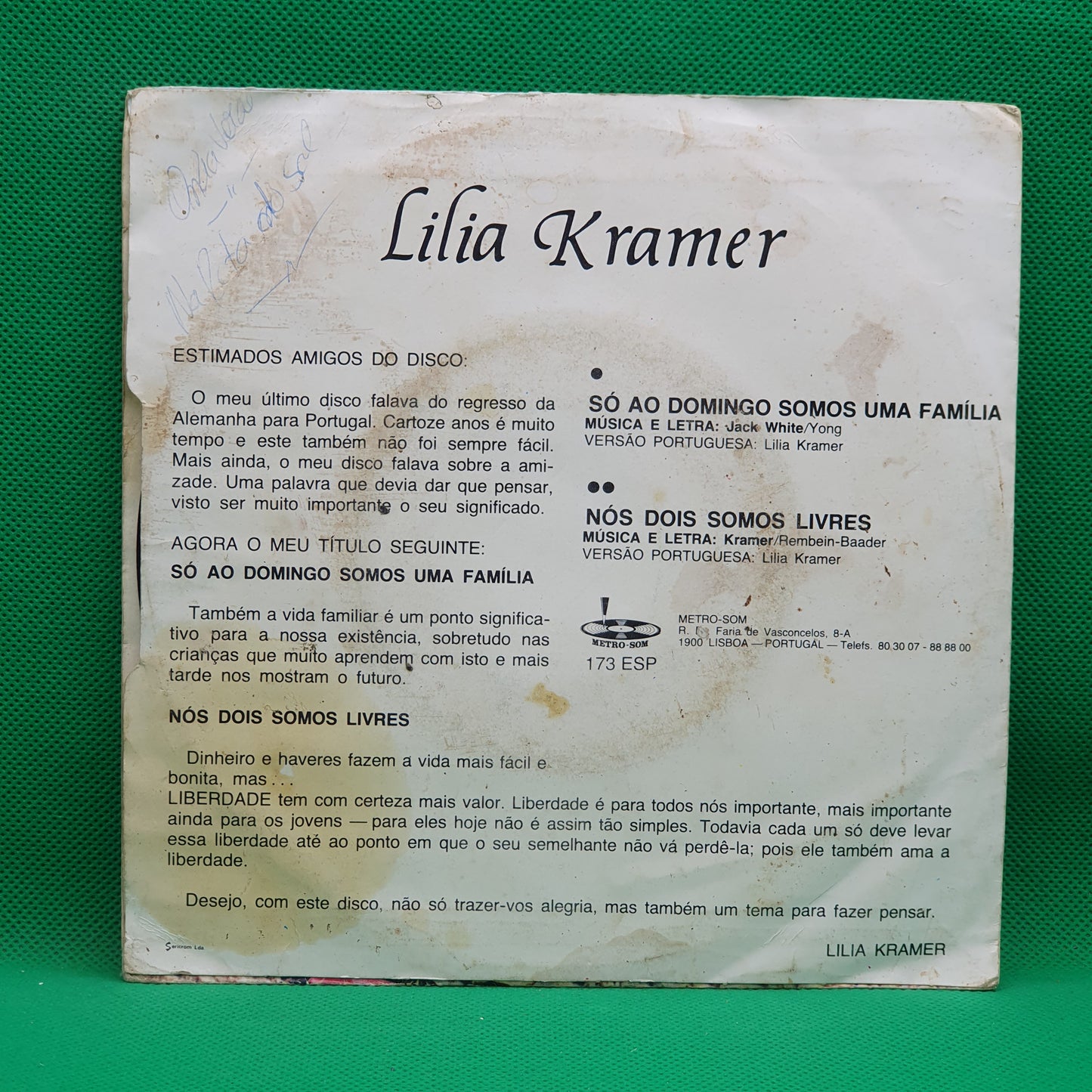 Lilia Kramer ‎– Só Ao Domingo Somos Uma Familia