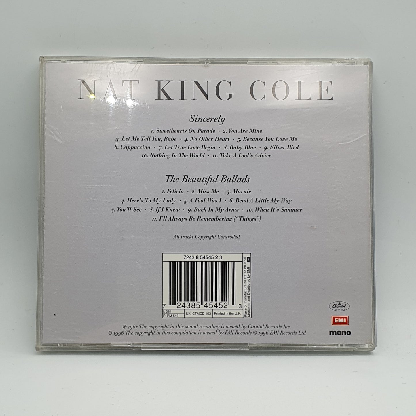 Nat King Cole ‎– Sincerely / The Beautiful Ballads