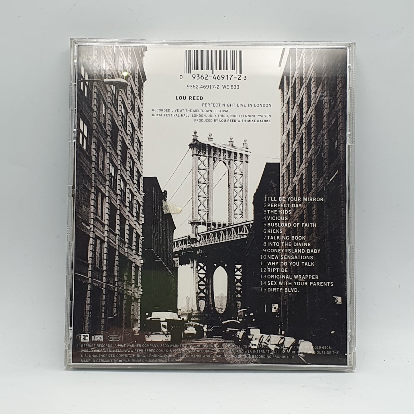 Lou Reed ‎– Perfect Night Live In London