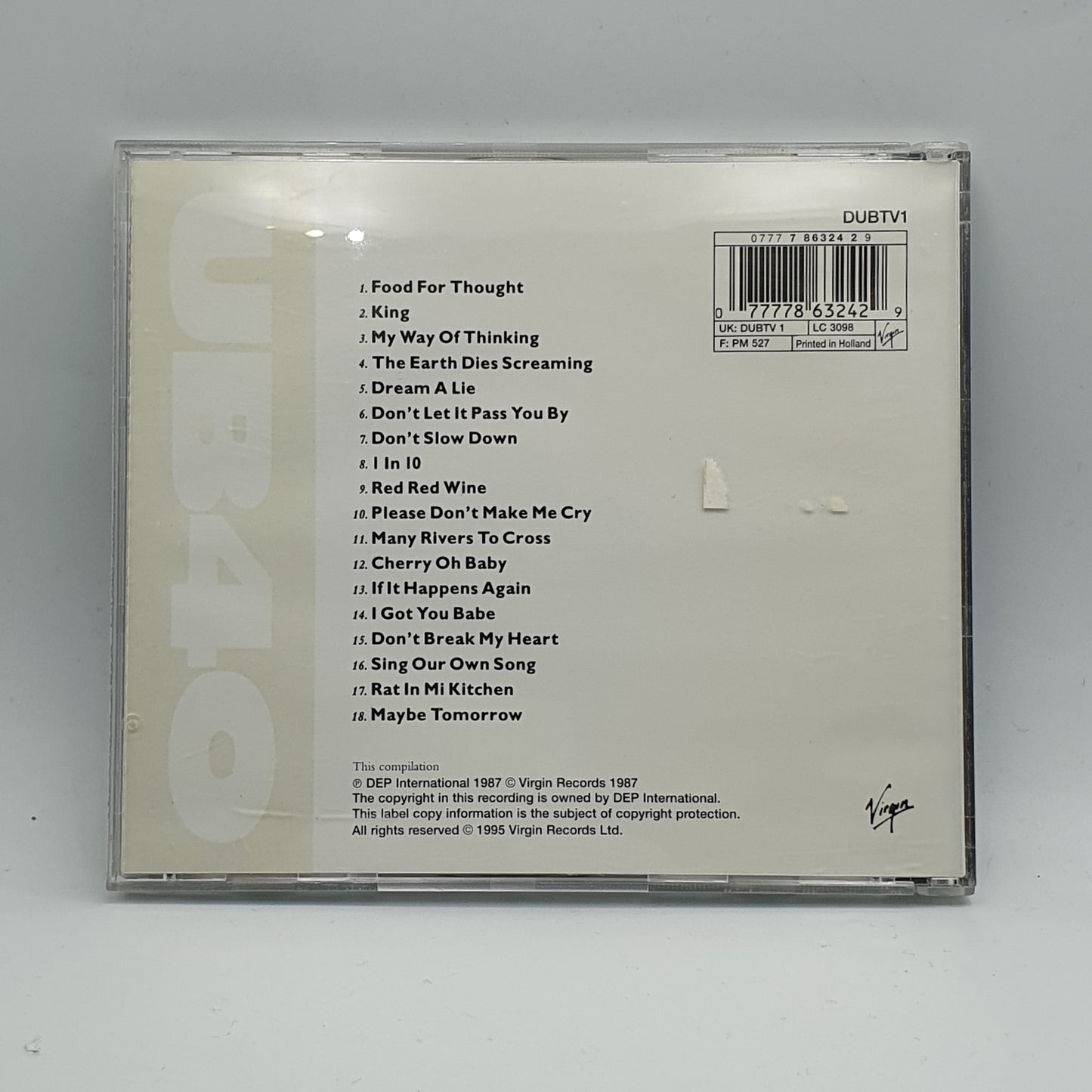 UB40 ‎– The Best Of UB40 - Volume One