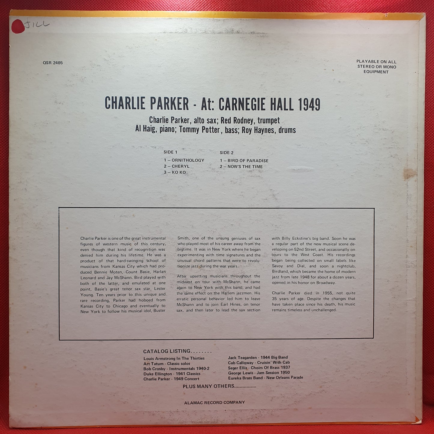 Charlie Parker – 1949 Concert