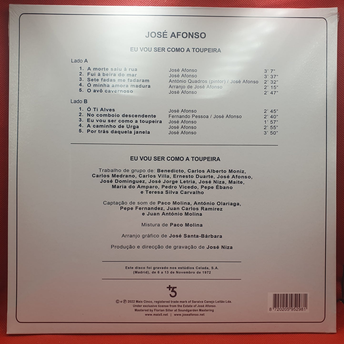 José Afonso ‎– Eu Vou Ser Como a Toupeira