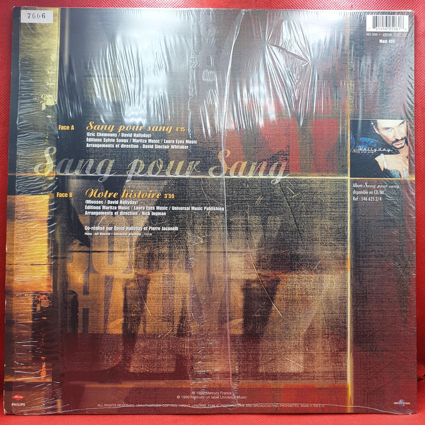 Johnny Hallyday - Sang Pour Sang (Maxis)