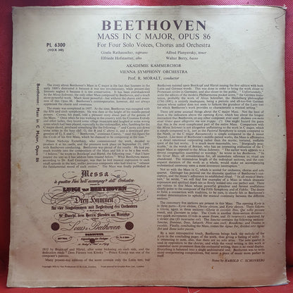 Beethoven - Rudolf Moralt - Mass In C Major Opus 86 (LP)
