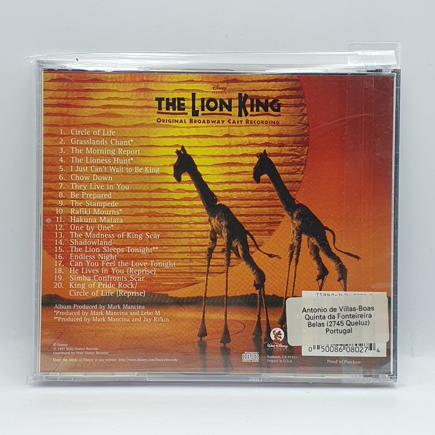 Various - The Lion King - Original Broadway Cast Recording (CD)