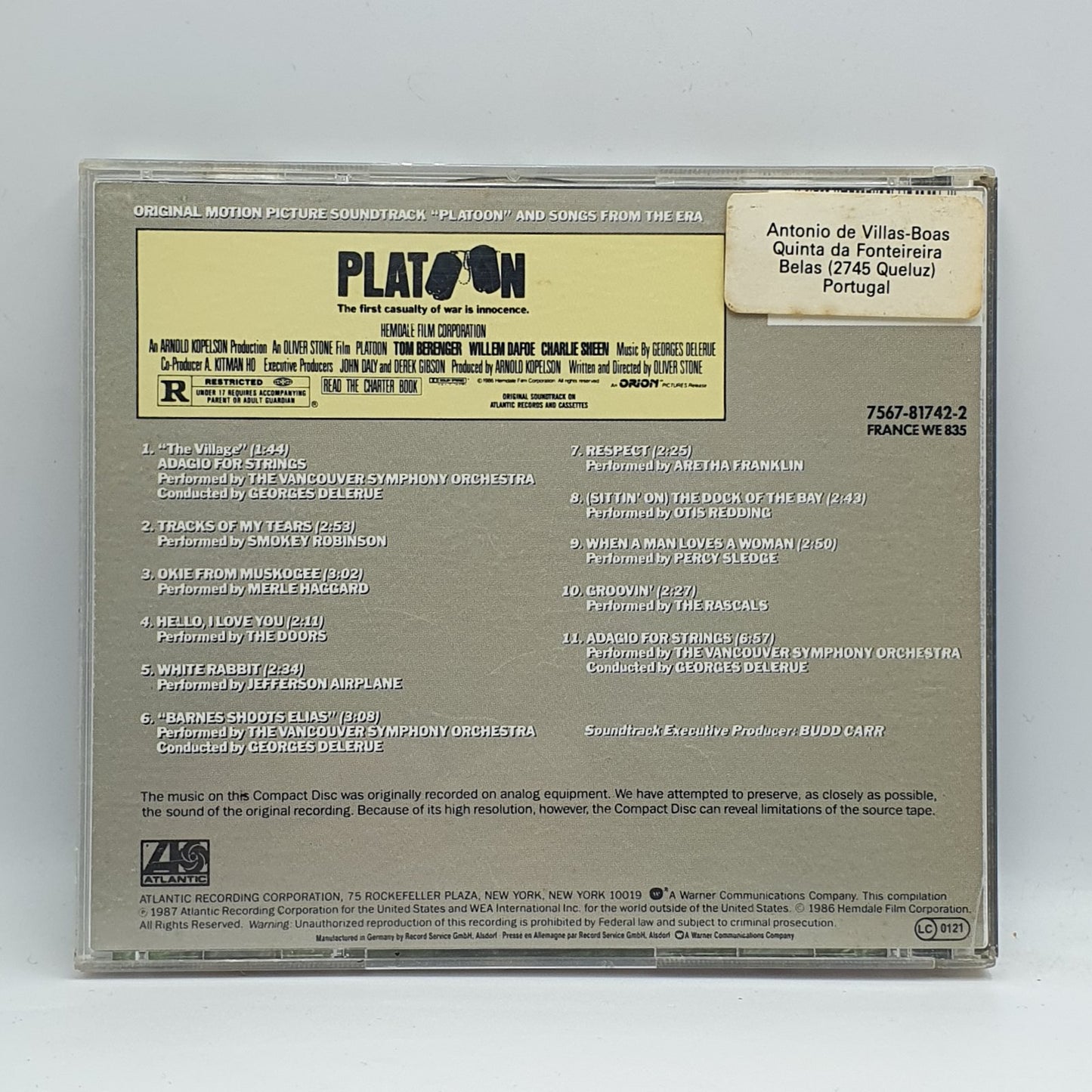 Various - Platoon (Original Motion Picture Soundtrack And Songs From The Era) (CD)