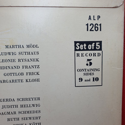 Wagner* / Furtwängler* / Mödl* / Suthaus* / Rysanek* / Frantz* / Frick* / Klose* / Vienna Philharmonic Orchestra* - Die Walküre (5xLP)