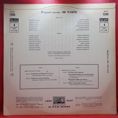 Wagner* / Furtwängler* / Mödl* / Suthaus* / Rysanek* / Frantz* / Frick* / Klose* / Vienna Philharmonic Orchestra* - Die Walküre (5xLP)