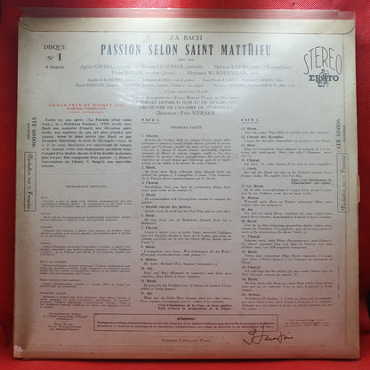 J.S. Bach* – Chorale Heinrich Schutz De  Heilbronn* – Orchestre De Chambre De Pforzheim* – Direction: Fritz Werner - Matthäus-Passion / Passion Selon Saint Matthieu (4xLP)