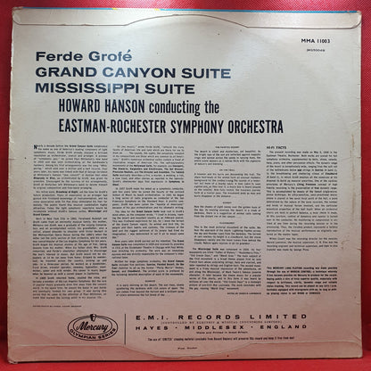 Ferde Grofé - Eastman-Rochester Orchestra, Howard Hanson - Grand Canyon Suite / Mississippi Suite (LP)