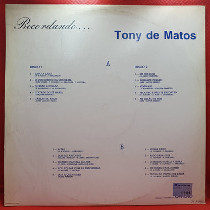 Tony De Matos - Recordando... Tony de Matos (2xLP)