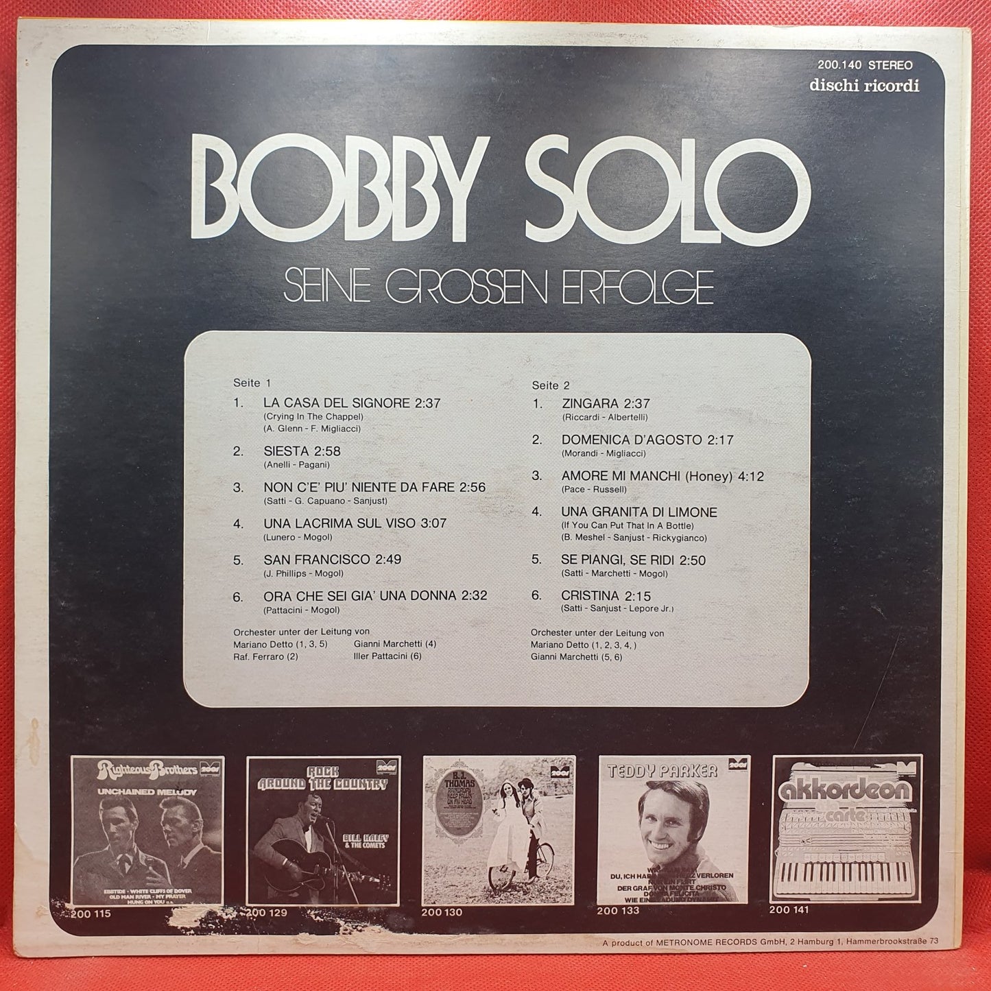 Bobby Solo - Seine Großen Erfolge (LP)