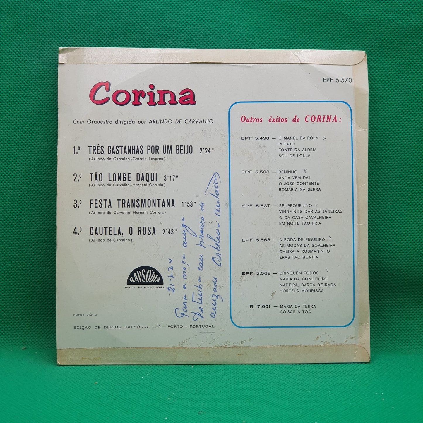 Corina (8) - Três Castanhas Por Um Beijo (EP)