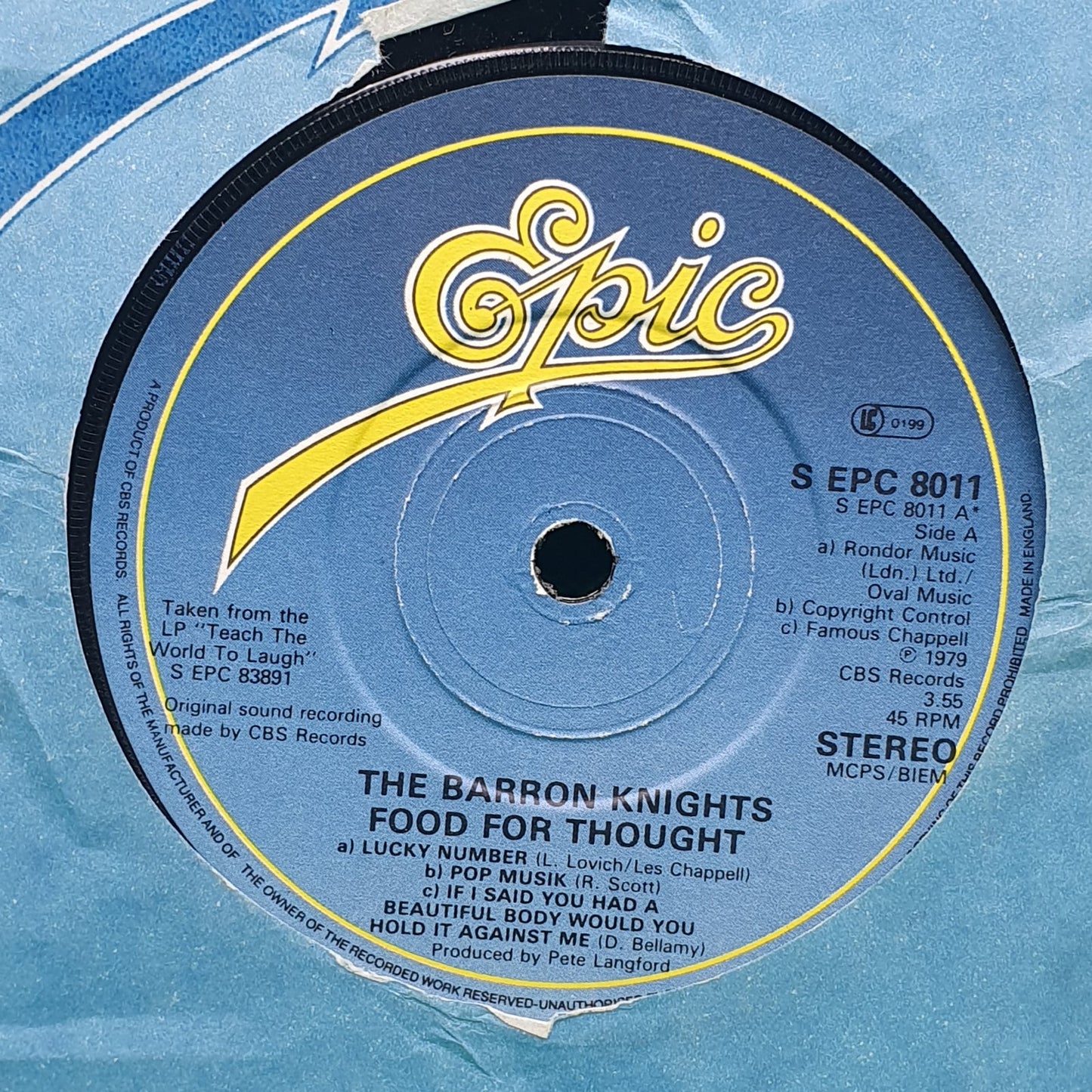 The Barron Knights - Food For Thought (SP)