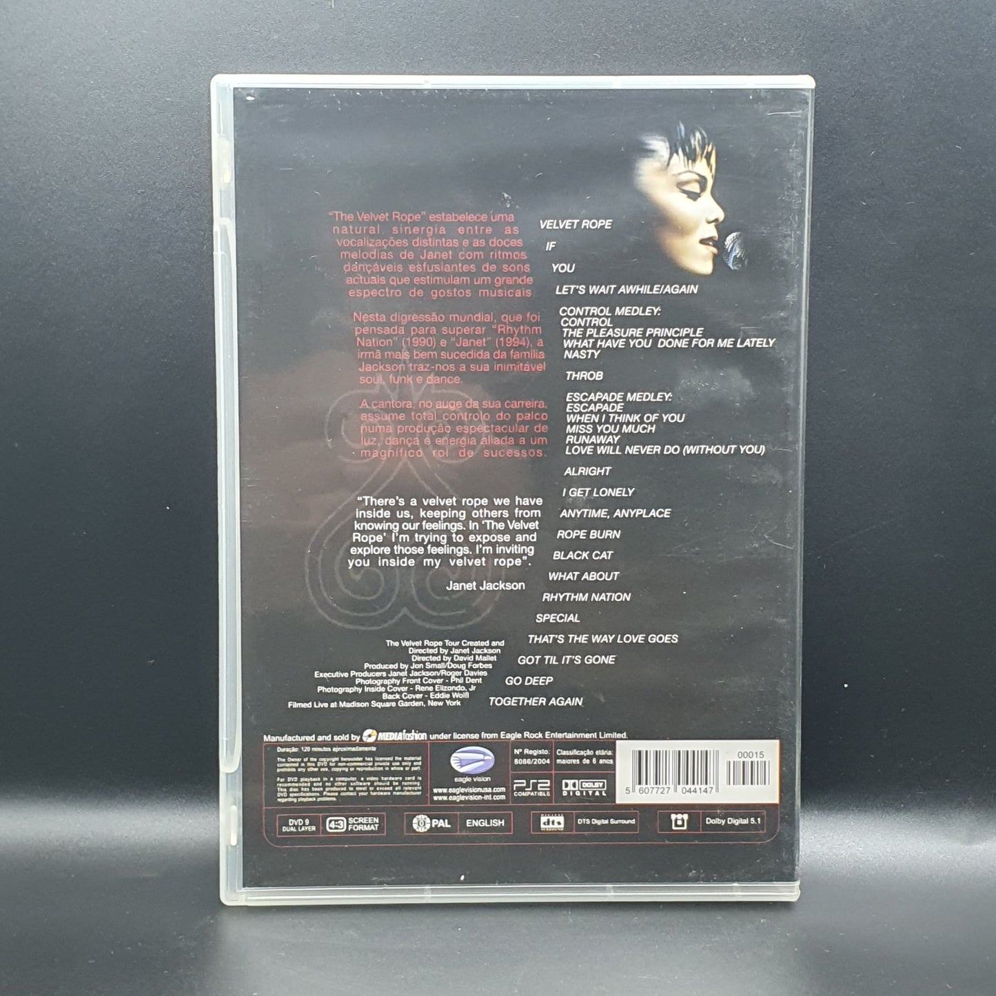 Janet Jackson - The Velvet Rope Tour, Live In Concert (DVD Música)