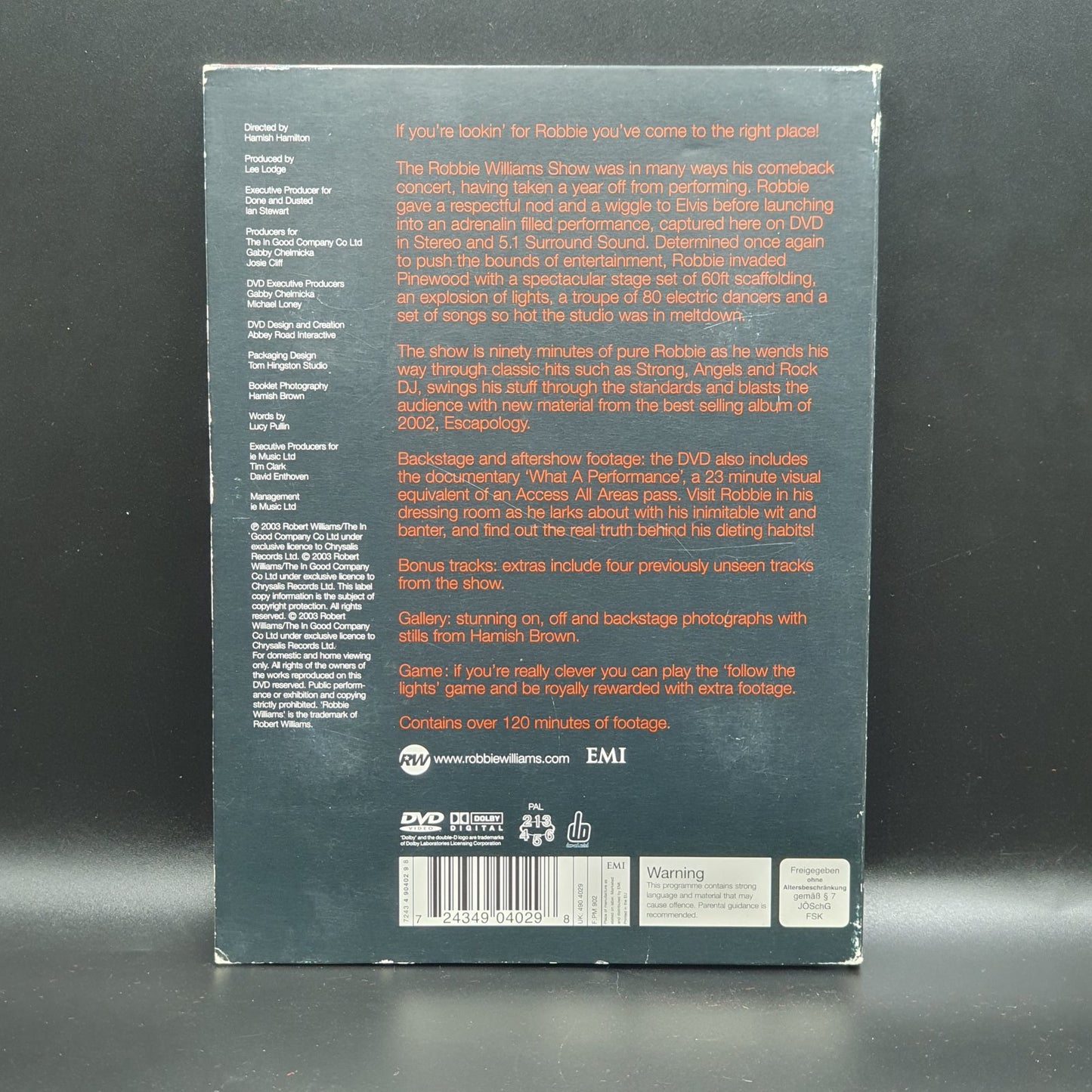 Robbie Williams - The Robbie Williams Show (DVD Música)