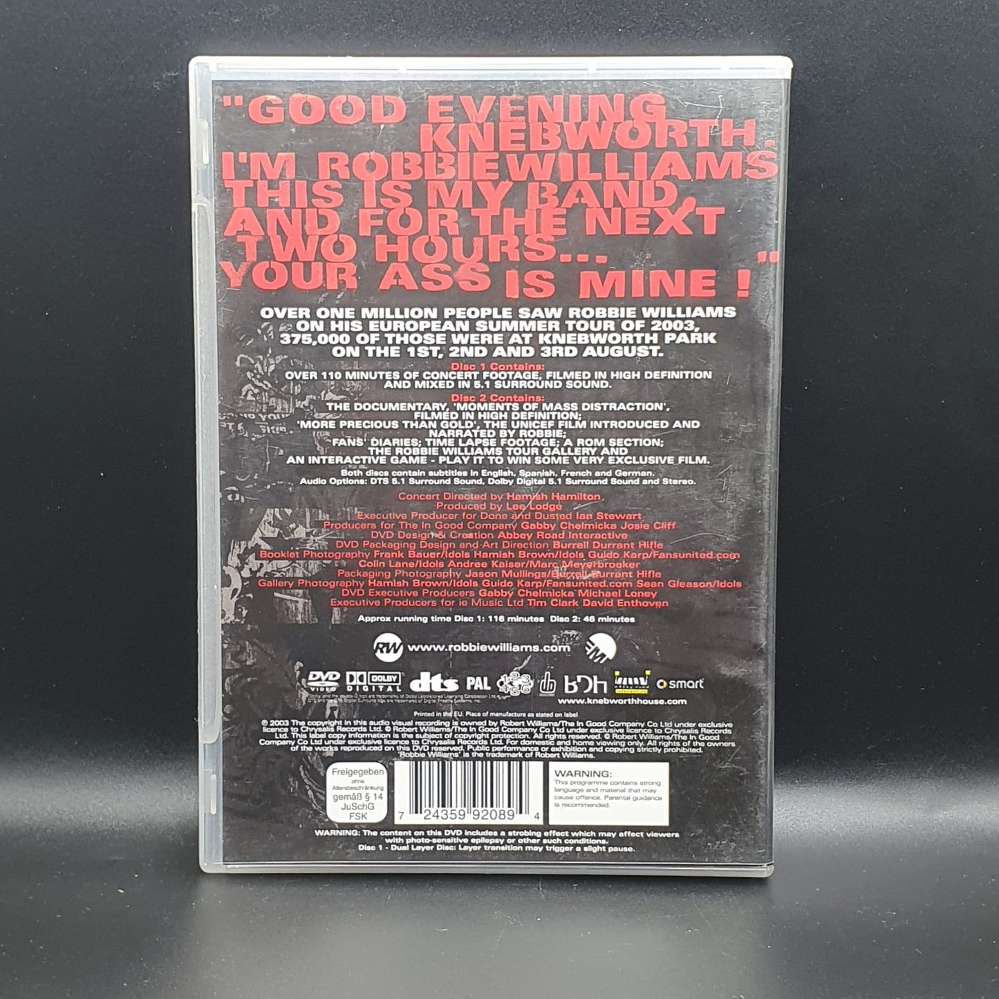 Robbie Williams - What We Did Last Summer (Live At Knebworth) (2xDVD Música)