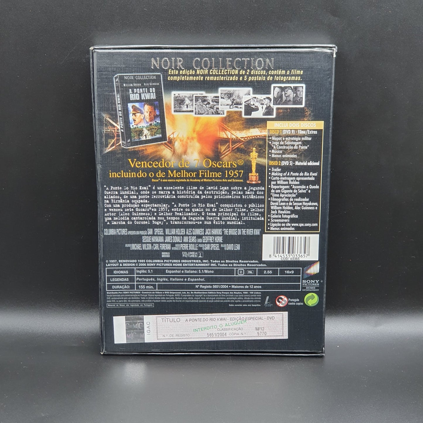 Filme A Ponte Do Rio Kwai Noir Collection (DVD) Ref. OL-VI