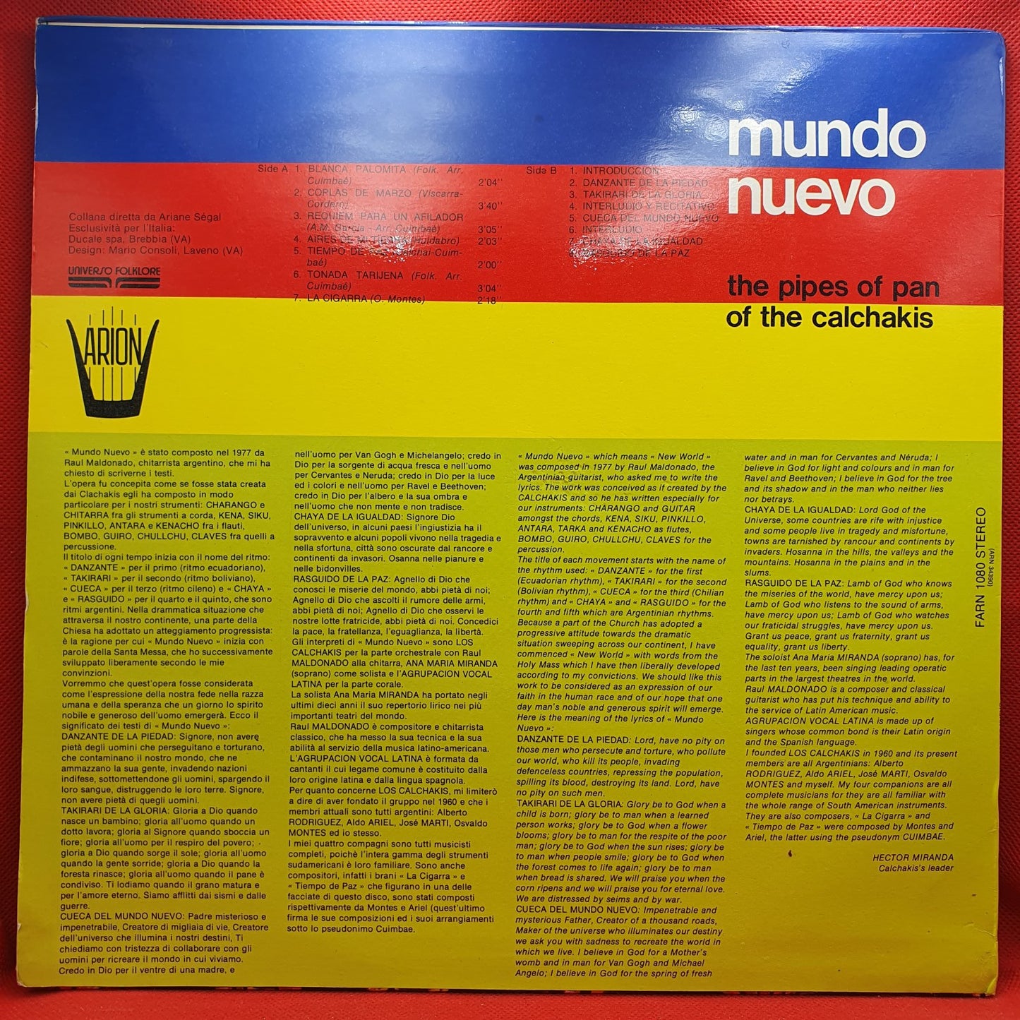 I Flauti Di Pan Dei Calchakis* - Mundo Nuevo (LP)