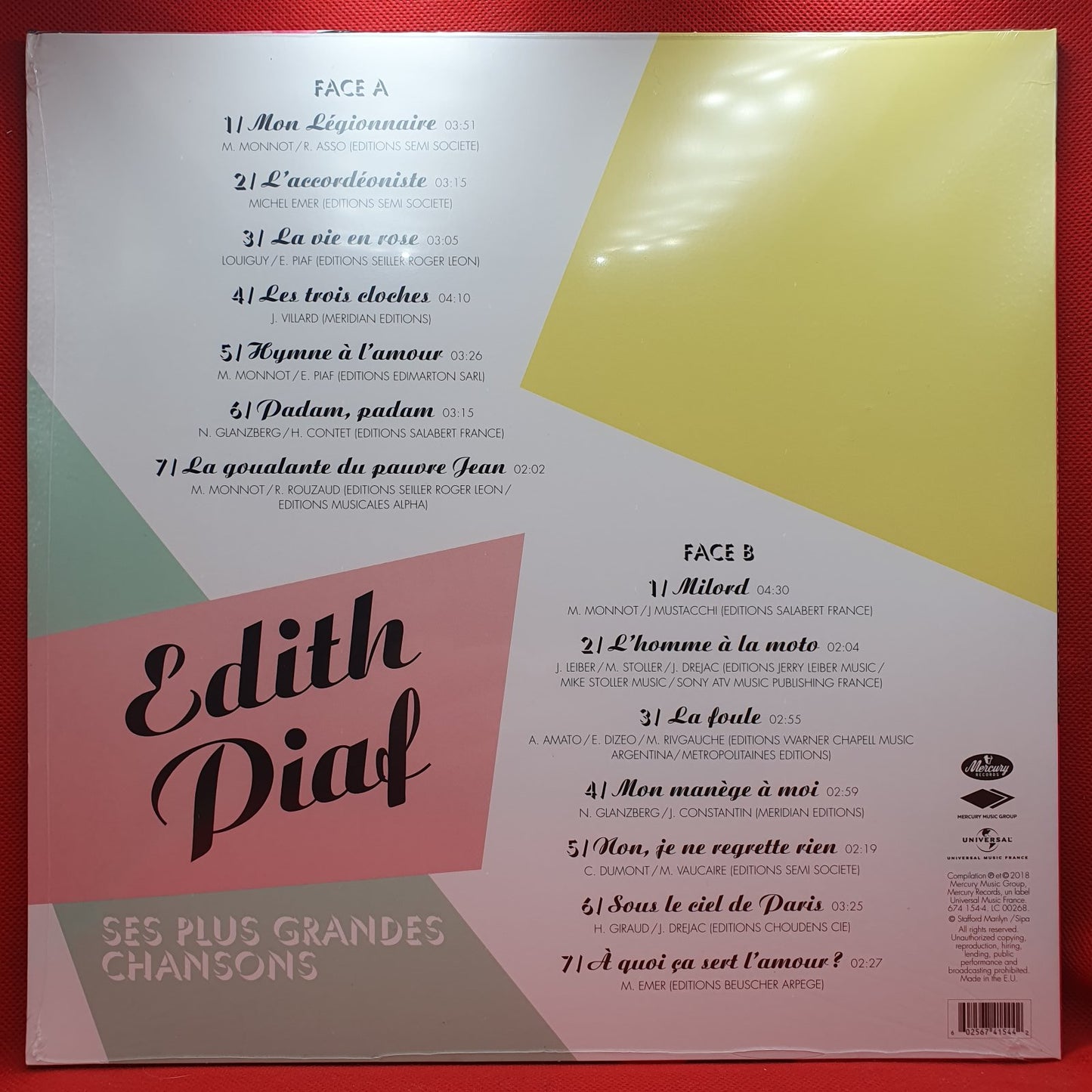 Edith Piaf - Ses Plus Grandes Chansons (LP)