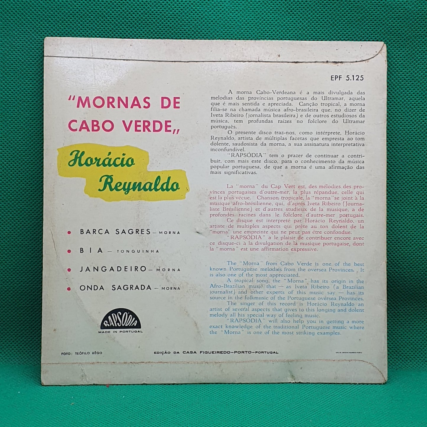 Horácio Reynaldo - Mornas De Cabo Verde (EP)
