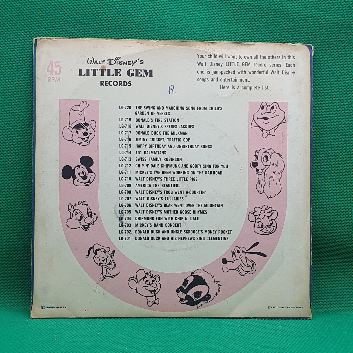 Unknown Artist - Songs From Walt Disney's 101 Dalmatians (SP)